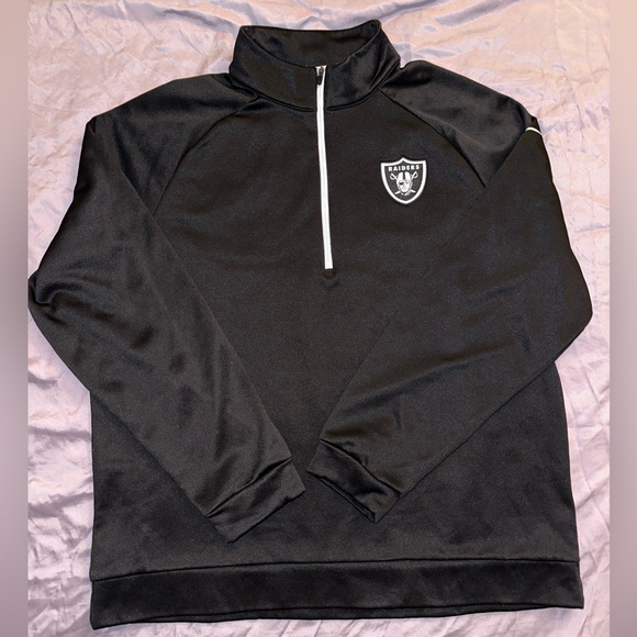 Nike NFL Teams Oakland Las Vegas Raiders Quarter-Zip Pullover - Picture 1 of 6